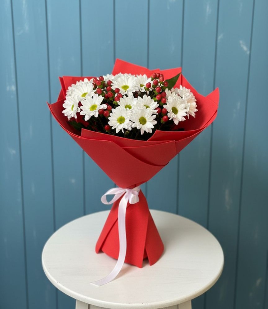 Букет цветов из: Хризантемы в Шелковской