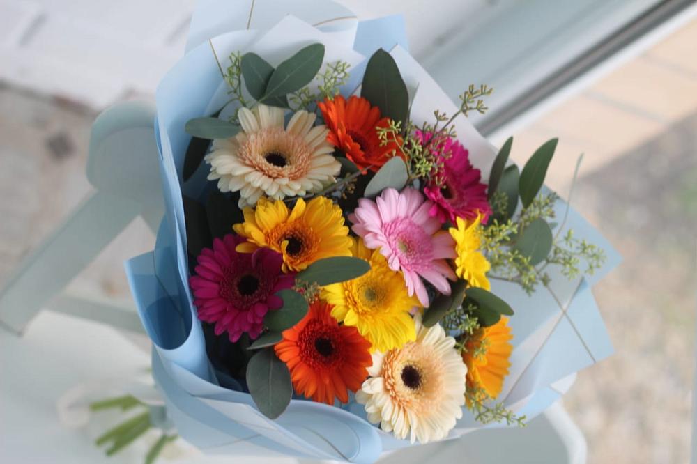 Букет цветов из: Герберы в Шелковской