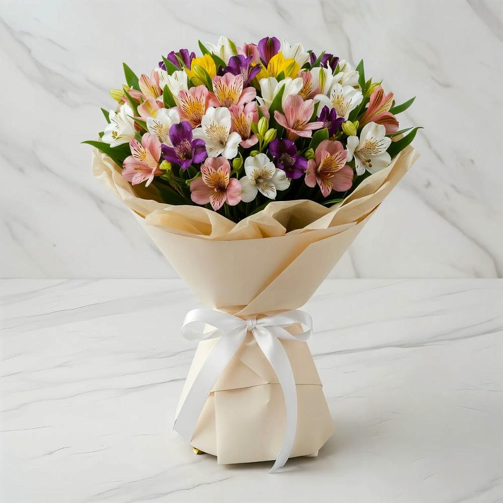 Букет цветов из: Альстромерии в Шелковской