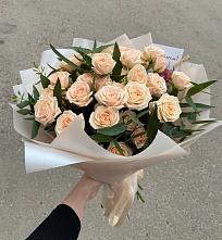 Букет Кремовые розы Латте в Шелковской