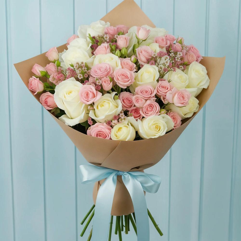 Букет цветов из: Розы в Шелковской