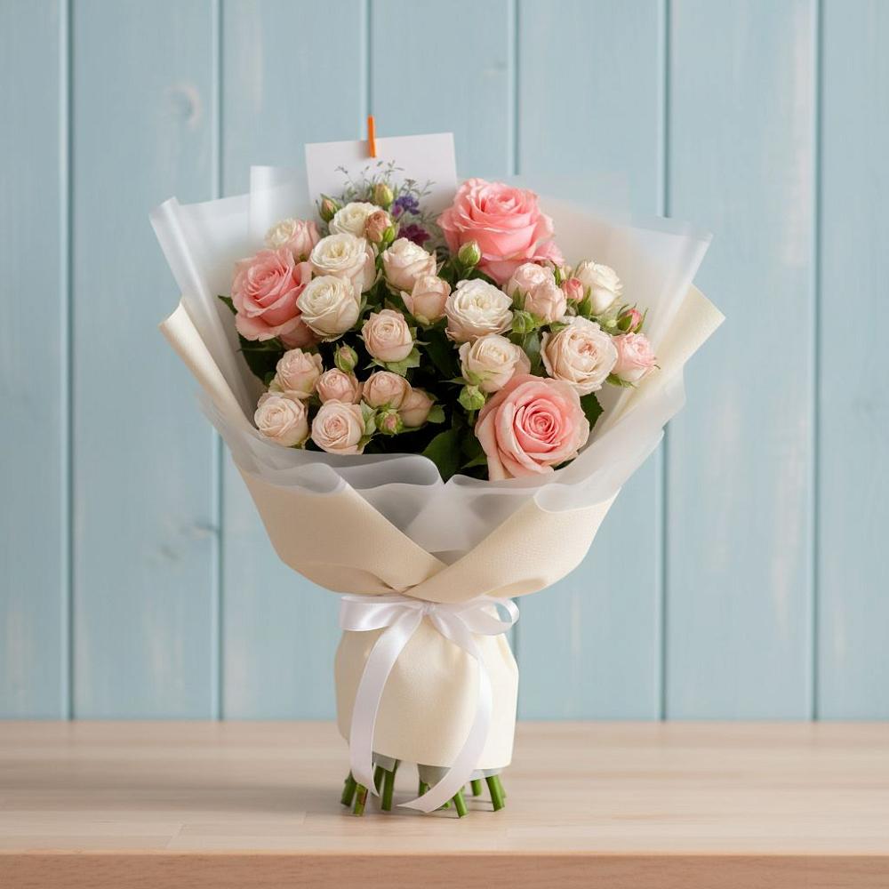 Букет цветов из: Розы в Шелковской