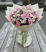 Букет цветов из:  Розы и Хризантемы в Шелковской