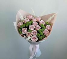 Букет цветов из:  Розы и Хризантемы в Шелковской