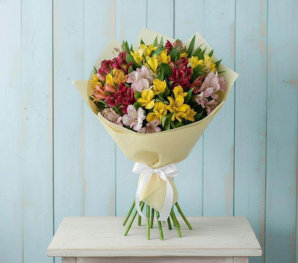 Букет цветов из: Альстромерии в Шелковской