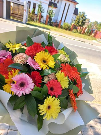 Букет цветов из: Герберы в Шелковской