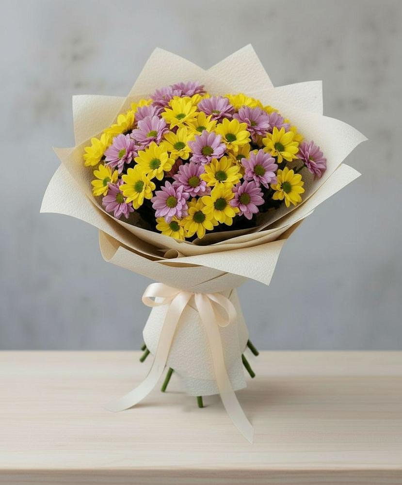 Букет цветов из: Хризантемы в Шелковской